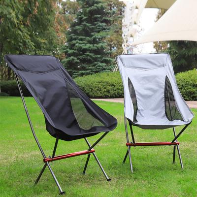 China PANEL Folding Portable Lightweight Aluminum foldable Chair Camp Moon Chairs Outdoor Folding Camping Chair for sale