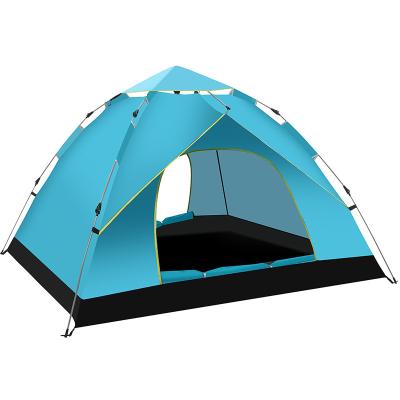 China Extended Type Factory direct outdoor camping tent for 2-4 people 190T silver tape automatic quick opening, wind, rain, sun protection for sale