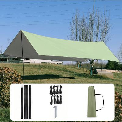 China Straight Bracing Type Outdoor camping canopy tent 210D Oxford cloth 6 to 15 square meters, ten colors, waterproof index 3000, rainproof canopy for sale