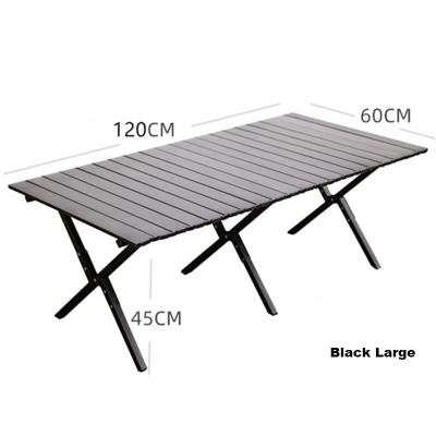 China Modern Carbon steel folding outdoor table, easy to carry, sturdy and stable cross structure, picnic barbecue rack camping set for sale