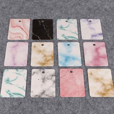 China Jewelry Disply RTS 5*7cm Color Earring Necklace Jewelry Display Marble Card Holder for sale