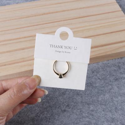 China Jewelry Disply Korean Style 6*6cm Ring Folded Jewelry Packing Display Paper Card With Custom Logo for sale