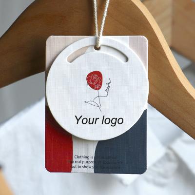 China Home Decoration Logo Luxury Special Custom Printed Swing Clothing Tags Paper Hang Tags With String Rope Garment Labels For Clothing for sale