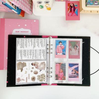 China New A5 A6 6 hardcover bookbinding style K-POP hardcover book ring Photocard albums card collection A5 album loose-leaf book for sale