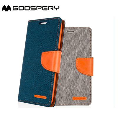 China Flip Leather Goospery Canvas Fabric PU Wallet Case Cover For Samsung Galaxy j7 Perfection for sale