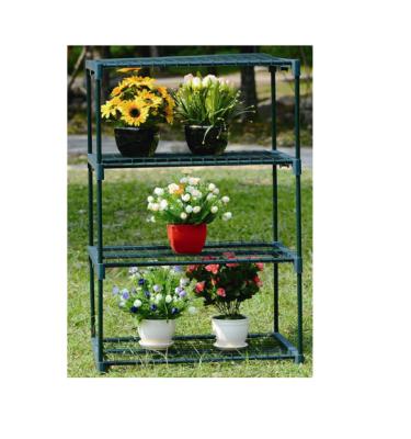 China Easy Assembled Portable Greenhouse Outdoor Backyard 4 Tier Portable Shelves For Green House for sale