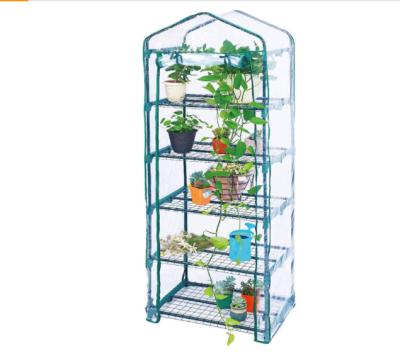 China Easily Assembled Garden 5 Tier Mini Greenhouse with PVC Coating Small Porch Green House for Indoor and Outdoor Plants Growing Flowers for sale