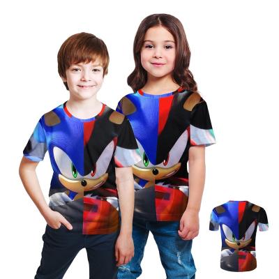 China Cartoon Toy Design Cartoon T-shirts Soft Character Doll Stuffed Hoodies Super Sonic Toy For Kids for sale