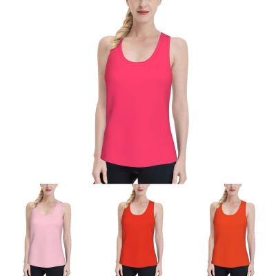 China Anti-pilling New Custom Simple Women Vest Stretch Sports Vest Sports Tee Plain 3D Printed Women Casual Printed Vest for sale