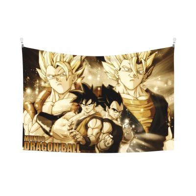 China 2021 plain anime goku tapestry wall decoration bedroom wall hanging tapestry 3D printing living room decoration anime tapestry for sale