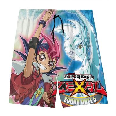 China Viable 3D printing custom made character casual men's short fashion sports polyester yugioh game beach pants for sale