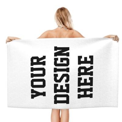 China Factory direct sales sublimation microfiber beach towel viable turkish printed soft design large with logo printing custom beach towels for sale