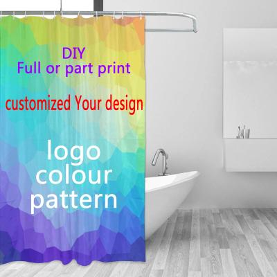 China Modern Printed Waterproof Shower Curtains Christmas Space Bathroom Hookless Shower Curtains Wholesale Custom Viable Designers Hotel for sale