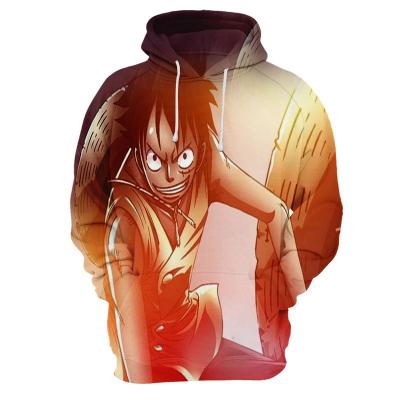 China 2021 Anime Casual Pattern Hoodie Anti-Wrinkle 2021 Men's and Women's Hot Selling One Piece Street One-Piece Custom Hoodie for sale