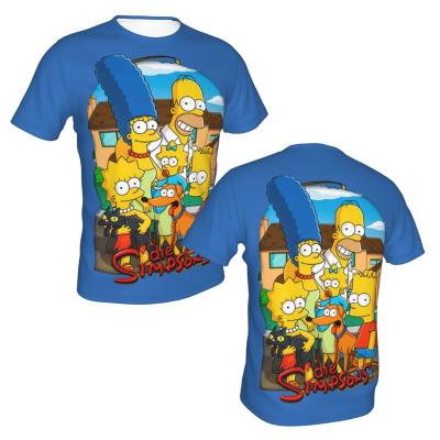 China Anti-wrinkle 3D printed tee simpsons cartoon printed t shirts mens double sided t shirts designs fashion clothes designer t shirts for sale