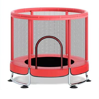 China With 55in Mini Protective Net Kids Bed Muti-color Safety Fence Pole Jumping Foldable Trampoline With Pe Protective Net for sale