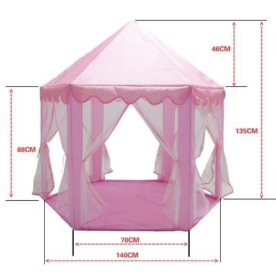 China Extended Type Kids ToyTent Pink Teepee Playhouse Girls Playhouse Indoor Princess Castle Play Kids for sale