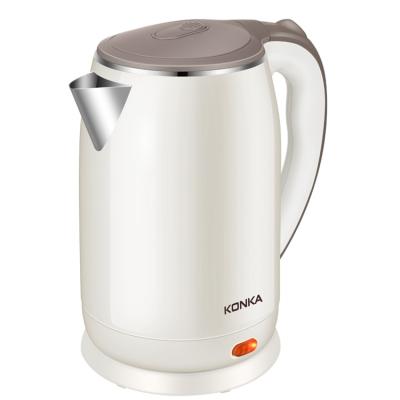 China Konka 2L 1500W Protection Stainless Steel Electric Kettle Household Appliances Kitchen Hot Water Coffee Teapots Green Metal Boil-Dry Kettles for sale