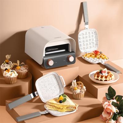 China Adjustable Fish Gill Breakfast Sandwich Makers Konka Hot Dog Egg Bubble Toaster Mini Multifunction Electric Thermostat Waffle Maker for sale