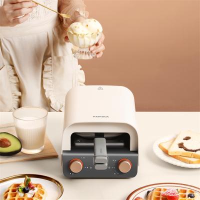 China Konka Mini Electric Gill Sandwich And Waffle Maker Non-stick Outdoor Grill Breakfast Sandwich Maker 4 Slices Detachable Hot Slices for sale