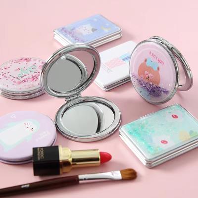 China Color Cartoon Beauty Folding Magnifying Mirror. for sale