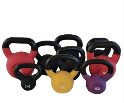 China Home Use Gym Equipment Cast Iron Rubber Coated Kettle Bell Customize Logo Weight Lifting for sale