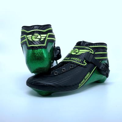 China 3 Layers Carbon Firber + 4 Layers New Carbon Fiber Glass Sport Integrated Roll Green Fiber Speed ​​Racing Boot Colorful for sale