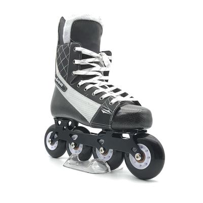 China Team Hockey Skates Shoes Manufacturer Fixed Height Inline Hockey Skate High End Carbon Fiber HIS-200A Inline NC; GUA steel fixed size range in 30-46 for sale