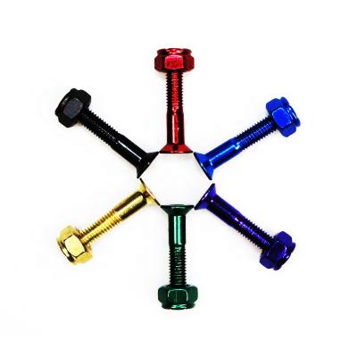 China Colorful Adult Skateboard Accessories Bolts / Nuts 0.875