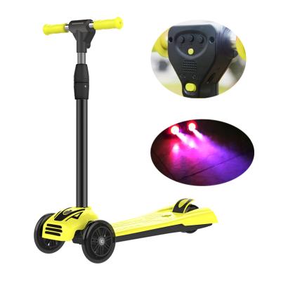 China PU Wheel LED Wheel Children Foot Jet Scooter Water Gas Coming Pedal Mobility E Scooter With Music Function for sale