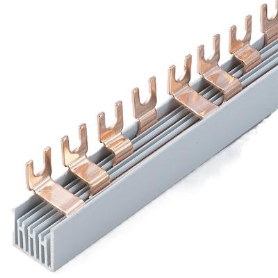 China Pure Copper 100A Fork/U Type Copper Busbars Comb Busbars for sale