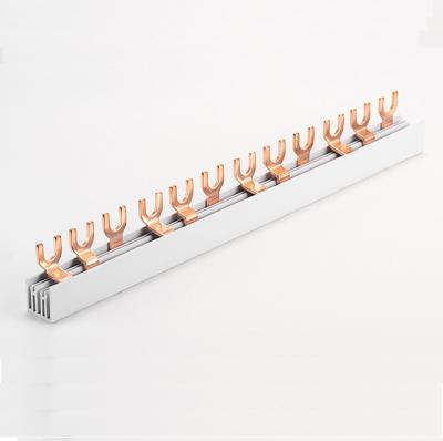 China COPPER BUS BAR PRICE, 1P 100A ELECTRIC COMB COPPER BUS BAR, BUS BAR COPPER for sale