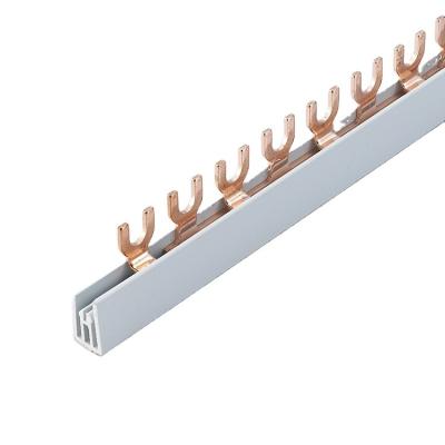 China High Quality Copper Electrical Ground Insulated U / Fork Type Copper Busbar for sale