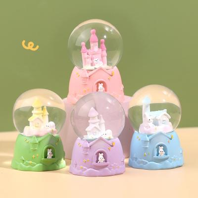 China High Quality Elegant Castle Crystal Ball Without Music Box Christmas Valentine's Day Birthday Gift From Europe for sale