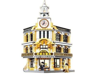 China Eco - Friendly Material 3D Puzzle Puzzle DIY Building Blocks Set Famous Shanghai Hotel for sale