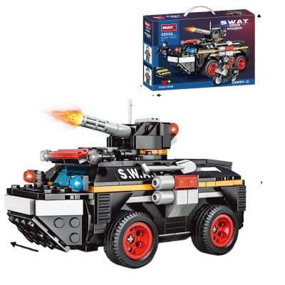 China Technology Police Special Team Eco-friendly Material Light Armored Vehicle (351pcs) Decompression Toy Building Block Set for sale