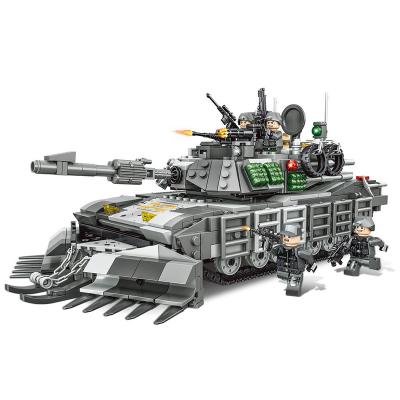 China Eco-friendly Material Military Leopard 2 Battle Tank (1472PCS) Building Block Bricks For Kids Funny Toy for sale