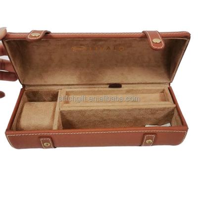 China Genuine Leather Japanese Watch Box Travel Watch Case Storage Watch Organizer and Watch Bands for sale