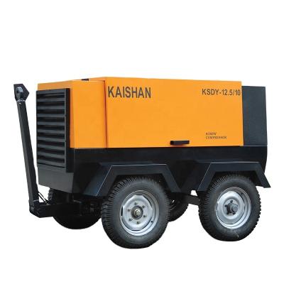 China Hot sale mobile electric motor KSDY-12.5/10 lubricated kaishan portable air compressor for sale