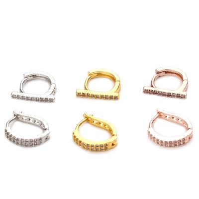 China CLASSIC Silver and Gold Plated Tiny Cozy Earlobe Helix Earring Helix Cartilage Huggie Circle Piercing Jewelry for sale