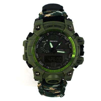 China Sport Survival Watch Custom Design Watch Custom Made With 50 Meters Waterproof , Vendors Camping Watch With Survival Paracord for sale