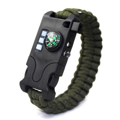 China Light Supplier Most Popular Military Survival Kits Wristband, Camping Survival SOS Laser Light Wristband and Outdoor Accessories Wristband for sale