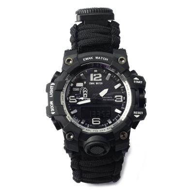 China Outdoor Sports Survival Paracord Sport Watch, Mens Ladies Automatic Adjustable Strap Modern Watch, Luminous Indicator Display Watch for sale