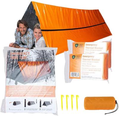 China Portable Survival Tools Outdoor Waterproof 1-2 Person Hiking Climbing Protects Against Rain Wind And Snow Waterproof Keep Camping Tent Warm And Dry. for sale