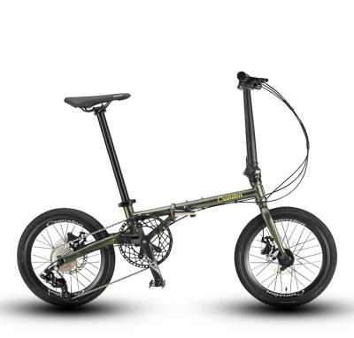 China 2021 New Arrival Aluminum Alloy 16 Inch 9 Speed ​​Multifunctional High Quality Folding Bicycle for sale