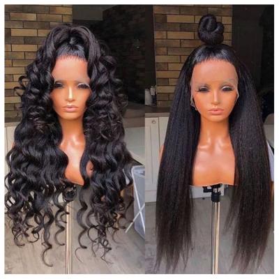 China Durable Hair 30 Inch Raw Lace Closure Wig For Black Women Free Lace Wig Picks Raw Brazilian Cuticle Aligned Hair Lace Frontal Wig for sale