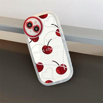 China 2022 Fashion Luxury Girly Design Shockproof Cherry Pattern Soft Mirror Phone Case For Apple For iPhone 13 pro 12 11 XS Max for sale