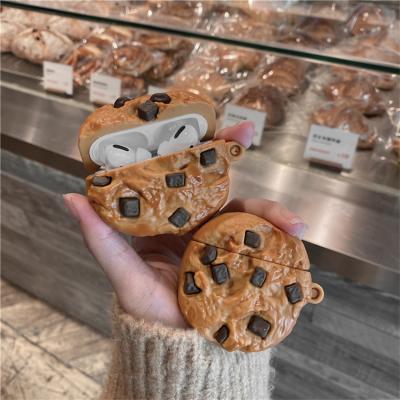 China Shockproof Cover Device for Airpods New Food Cookies Custom Designer Silicone Protective Case with Hook for Airpods 1 2 for Airpods pro for sale