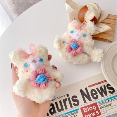 China Shockproof Cover Device For Airpods Cute Rabbit Panda Teddy Dog Headset Case Soft Plush Cover Device Earphone Cases For Apple Airpods 1 2 pro for sale