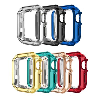 China Shockproof ; Luxury TPU Cover For Apple Watch Case 45mm/41mm 44mm/40mm 42mm/38mm TPU Accessories Bumper Case For iWatch Se 7 Series 6 5 4 3 for sale